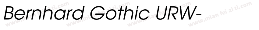Bernhard Gothic URW字体转换